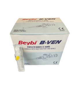 Beybi Intraket Branül 24g 19mm 0.70mm Sarı 100 Adet