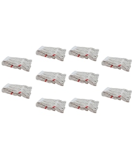 Cod-Ex Dar Yedek Islak Mop Paspas Ucu Başlığı Püskül -17 Cm. - Pamuklu - Beyaz - 450 Gram. - 10 Adet