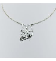 SOLYRA 925 Ayar Gümüş Kişiselleştirilebilir Kelebek ve İsim Kolye (Silver)