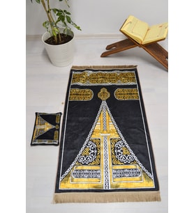 Çantalı Fermuarlı Kabe Örtüsü Desenli Seccade KB003