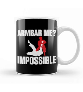 Armbar Me Impossible Funny BJJ Jiu Jitsu MMA Kupa Bardak Porselen
