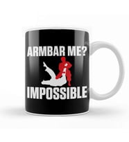 Armbar Me Impossible Funny BJJ Jiu Jitsu MMA Kupa Bardak Porselen