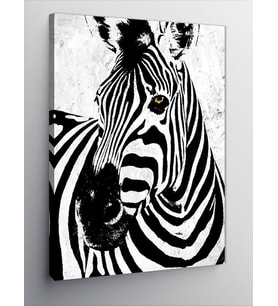 Kanvas Tablo Siyah Beyaz Zebra