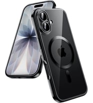 Apple iPhone 17 Kılıf Kamera Lens Korumalı Renkli Magsafe Şeffaf Silikon Siyah