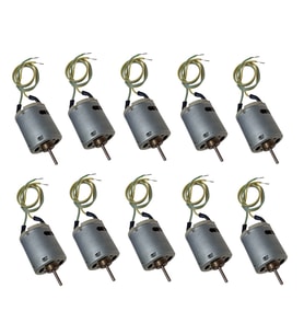 10 Adet 30cm Kablo Lehimli 12V DC Motor Hobi Oyuncak Elektrik Deney Motoru