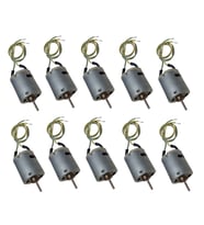10 Adet 30cm Kablo Lehimli 12V DC Motor Hobi Oyuncak Elektrik Deney Motoru