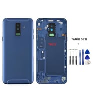Samsung Galaxy A6 PLUS - SM-A605F FULL Kasa Arka Kapak Takım MAVİ - TAMİR SETİ
