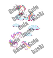 Yenilebilir Şeker Kağıt Unicorn Temalı Pasta Süsleme