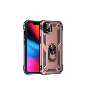 Apple iPhone 13 Kılıf Sofya Yüzüklü Silikon Kapak - Rose