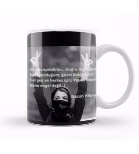 Nazım Hikmet Söz Kupa Bardak Porselen