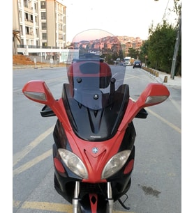 MOTOCAM Piaggio X9 500 Ön Cam 2004-2006 Model 49cm Füme Renkli 4mm