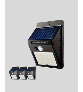 Sensörlü, Güneş Enerjili Led Duvar Lambası Bahçe Balkon Aydınlatma