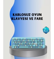 Tarz Kablosuz Klavye Mouse Seti – 104 Tuşlu, Ergonomik Tasarım