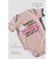 Teyzeye Özel Kısa Kollu Bebek Body %100 Pamuk
