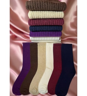 6 Çift Unisex Karışık Renk Tenis Çorap Seti