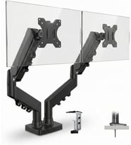 17–32 İnç Amortisörlü Çiftli Pivot Monitör Kolu, Gazlı Yaylı, 2–9 Kg, Çift Montaj Seçeneği Sıkıştırma ve Vidalama, 360° Döner, VESA Uyumlu Stant, F160