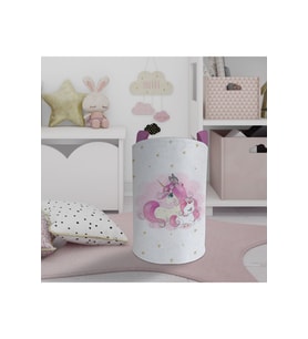 MEKTA HOME BEBEK VE ÇOCUK ODASI Yıldızlı Unicorn Desenli Oyuncak Sepeti