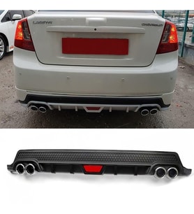 Chevrolet Lacetti Sedan Siyah Difüzör Difizör Yuvarlak Egzoz Görünüm Kulaklı Tip 2004 - 2013
