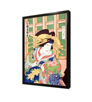 Japon Kadın Çerçeveli Mdf Tablo