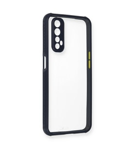 Realme 7 Kılıf Miami Şeffaf Silikon - Lacivert