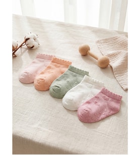 LCW baby Pembe Kız Bebek Patik Çorap 5'li