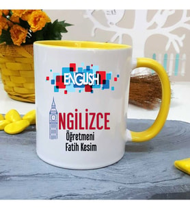 İngilizce  Öğretmenine Özel Öğretmenler Günü Hediyesi Kişiye Özel Kupa Bardak