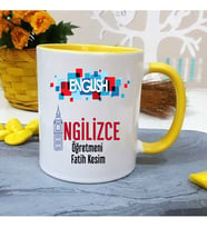 İngilizce  Öğretmenine Özel Öğretmenler Günü Hediyesi Kişiye Özel Kupa Bardak