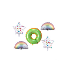Donut Takım Folyo Yeşil folyo balon set