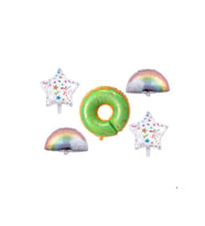 Donut Takım Folyo Yeşil folyo balon set