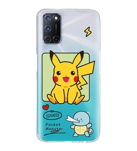Oppo A52/A72/A92 Uyumlu Pokemon Pikachu Tasarımlı Şeffaf Telefon Kılıfı