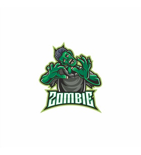 Zombi Sticker 10x10 cmRenkli Sticker