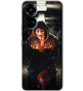 Tecno Camon 19 Pro Kılıf HD Desen Baskılı Kılıf - V for Fire