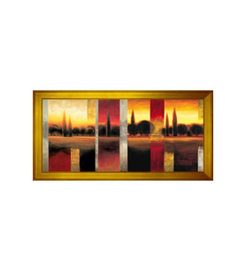 Manzara Temalı Kanvas Tablo 80 x 110 cm Gold Çerçeve