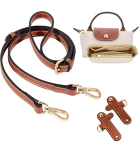 longchamp Tote Çanta için Çok Cepli Keçe Çanta Organizatör eki ile 2'li Paket Çanta Askıları Değiştirme