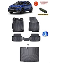 Dacia Sandero 2020 Sonrası Uyumlu 3D Havuzlu Paspas ve 3D Alt Bagaj (Sabit Zemin) Bagaj Havuzu Seti ASMA KOKU VE NUMARATÖR HEDİYELİ