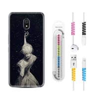 Xiaomi Redmi 8A 8 Pro 9C 9T 10C 11T Pro Kılıf Kablo Koruma Spiral Silikon Star Woman 1332