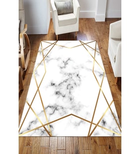 Dijital Kaymaz Taban Yıkanabilir Salon Halısı Mutfak Halısı Koridor Halısı Yolluk ND-HS-289 (Gold)