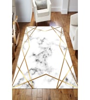 Dijital Kaymaz Taban Yıkanabilir Salon Halısı Mutfak Halısı Koridor Halısı Yolluk ND-HS-289 (Gold)