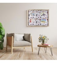 Ahşap Hasır Duvar Fotoğraf Çerçevesi 37x47