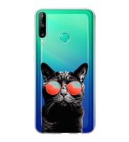 PrintiFy Huawei P40 Lite E ile Uyumlu 1mm Slim Fit Kedi 3 050d Baskılı Şeffaf  Kılıf