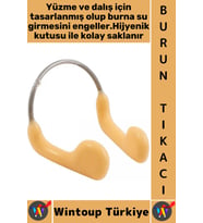 #Yüzme Konfor Su Geçirmez Havuz Deniz Yüzme Dalış Hijyenik Saklama Kutulu Silikon Uçlu Burun Tıkacı