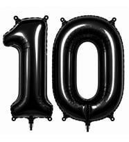 10 Rakam Folyo Balon Siyah Rengi (76 cm)