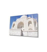 Beyaz Bina Cam Tablo 4mm Dayanıklı Temperli Cam, White Glass Wall Decor (Çok Renkli)