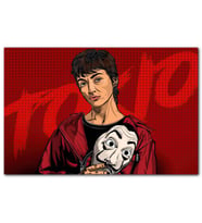 Cakatablo La Casa De Papel Tokyo ve Maskesi Çizim Portre