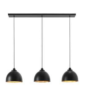 Rsylight Masa Üstü 3 lü Dekoratif Siyah Retro Metal Sarkıt Avize 100 cm