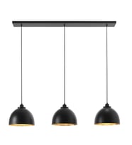 Rsylight Masa Üstü 3 lü Dekoratif Siyah Retro Metal Sarkıt Avize 100 cm