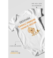 Dedemden Kısa Kollu Bebek Body %100 Pamuk