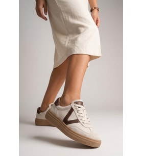Beety 26BY227.170 Kadın Hakiki Deri Klasik Sneaker Bej