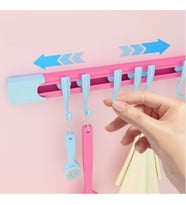 10 Kancalı Raylı Mutfak ve Banyo Düzenleyici Askı