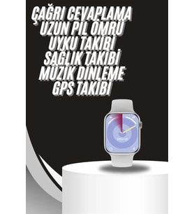 Akıllı Saat Gümüş Kasa Bluetooth Kulaklık Hediyeli Çok Fonksiyonlu İkili Set